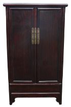 Antique Chinese Rosewood Tapered cabinet C.1890. 156cm in Height by 85cm in Width by 43cm in Depth