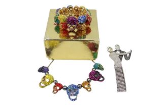 Wilson & Butler Colourful Skull Bangle with matching necklace and a Wilson & Butler Dancing couple