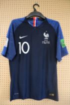 KYLIAN MBAPPE 2018 FIFA WORLD CUP FINAL MATCH ISSUED FRANCE JERSEY This was France's third World Cup