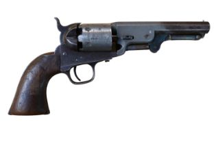 A Colt 1851 Model Navy Percussion Revolver No. 186280 1856 The barrel with USA Address, plain