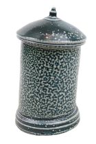 Walter Keeler (born 1942). Salt-glazed stoneware lidded storage Jar. with an impressed seal mark.