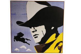 Antonio De Felipe (b. 1965) Western Pop art screen print depicting Hollywood Cowboy Yjohn Wayne.