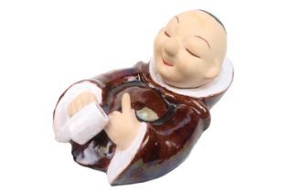 Rare Walter Bosse was a Viennese sculptor and ceramicist. Art Deco model of a Monk. 24cm in Length
