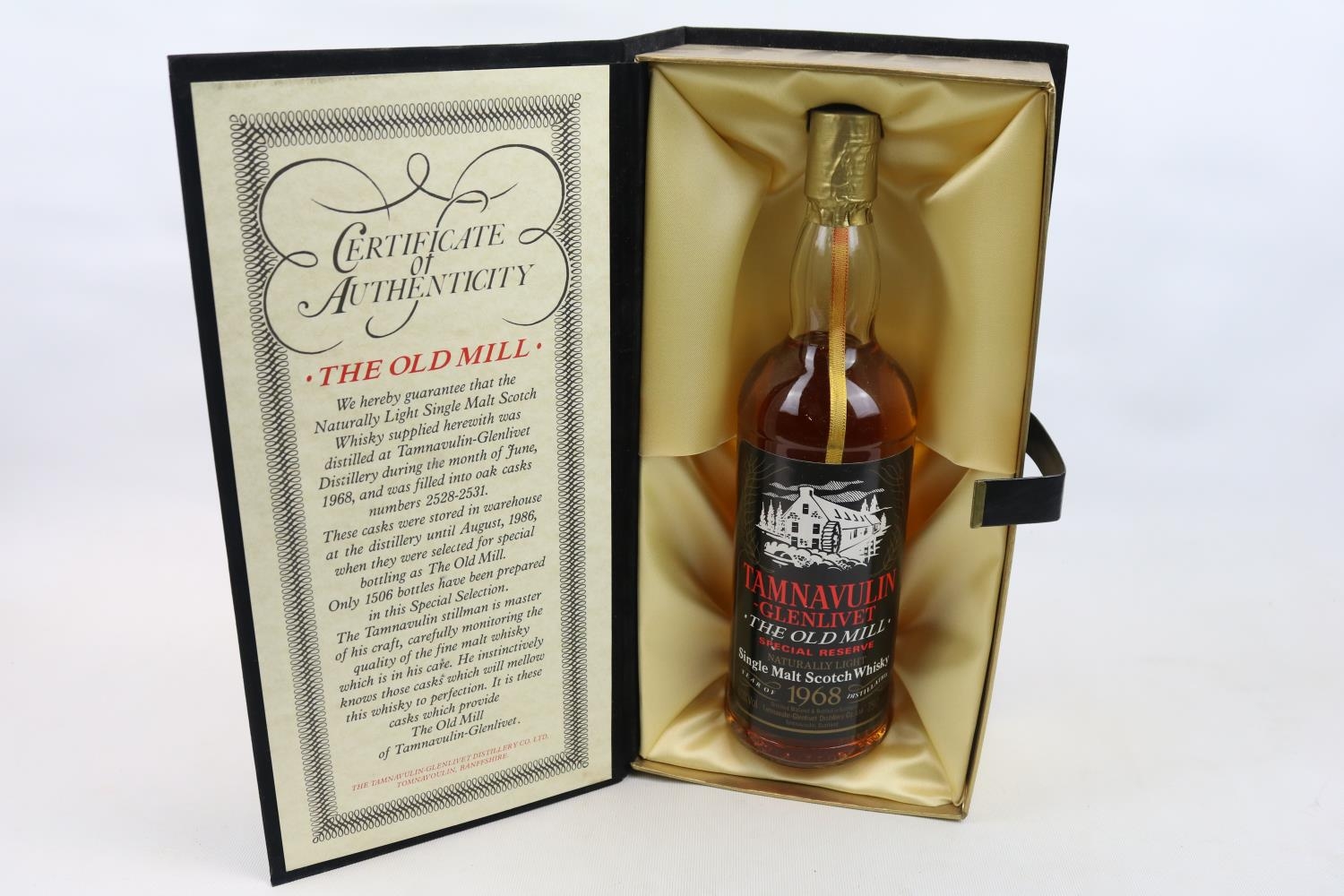 Boxed The Old Mill Tamnavulin-Glenlivet Single Malt Scotch Whisky 1968 750ml 40% Vol - Image 2 of 2