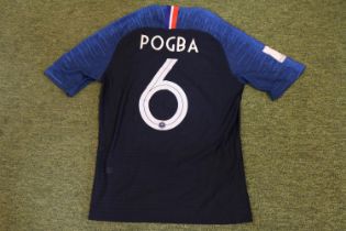 PAUL POGBA 2018 FIFA WORLD CUP FINAL MATCH ISSUED FRANCE JERSEY The 2018 FIFA World Cup final was