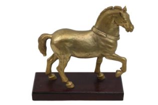 St James House Company replica of San Marco Horse in copper gilded 24ct limited edition of 700