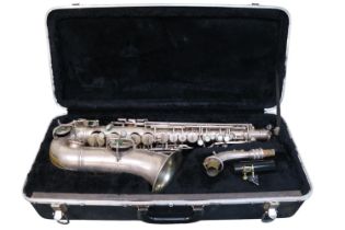 Cased Conn Silver Alto Saxophone 'New Wonder Series 1' C.1921 - 22 with mouthpiece