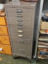Vintage Metal Office cabinet of 9 Drawers