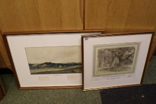 2 David Renton & John Major Signed framed prints