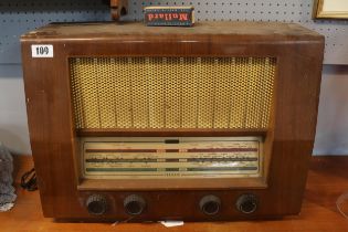 Ferguson Walnut cased Radio with Mullard Valve