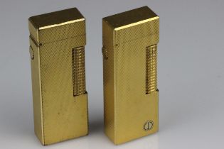 Two Dunhill Vintage 1970's Gold Plated Lighters