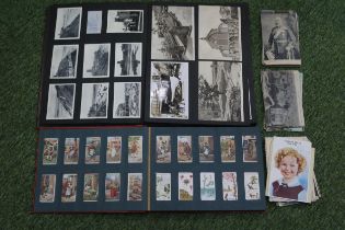 Collection of assorted Cigarette Cards and Postcards