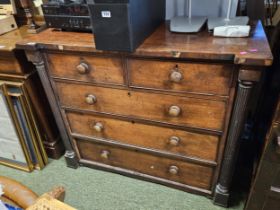 Victorian Chest of 2 over 3 drawers with turned handles