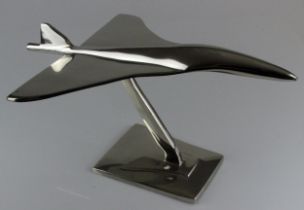 Large Chrome Desktop Stylised Model of a Jet Fighter. Large stylised model of a jet fighter. It is