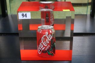 Pop Art Coca-Cola Can in Resin in the style of Andy Warhol