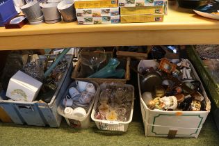 5 boxes of assorted House Clearance ceramics, glassware and bygones inc. Royal Grafton