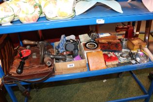 Collection of assorted Bygones inc. Vulcan Sewing machine, Praktica camera etc