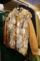 Ladies Vintage Leather and Fur coat