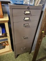 Vintage Metal 5 Drawer office unit