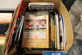 Large collection of football and other programmes consisting of mainly Cambridge United from the