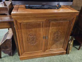 Asian Heavy Buffet cabinet with fitted interior and pull out top