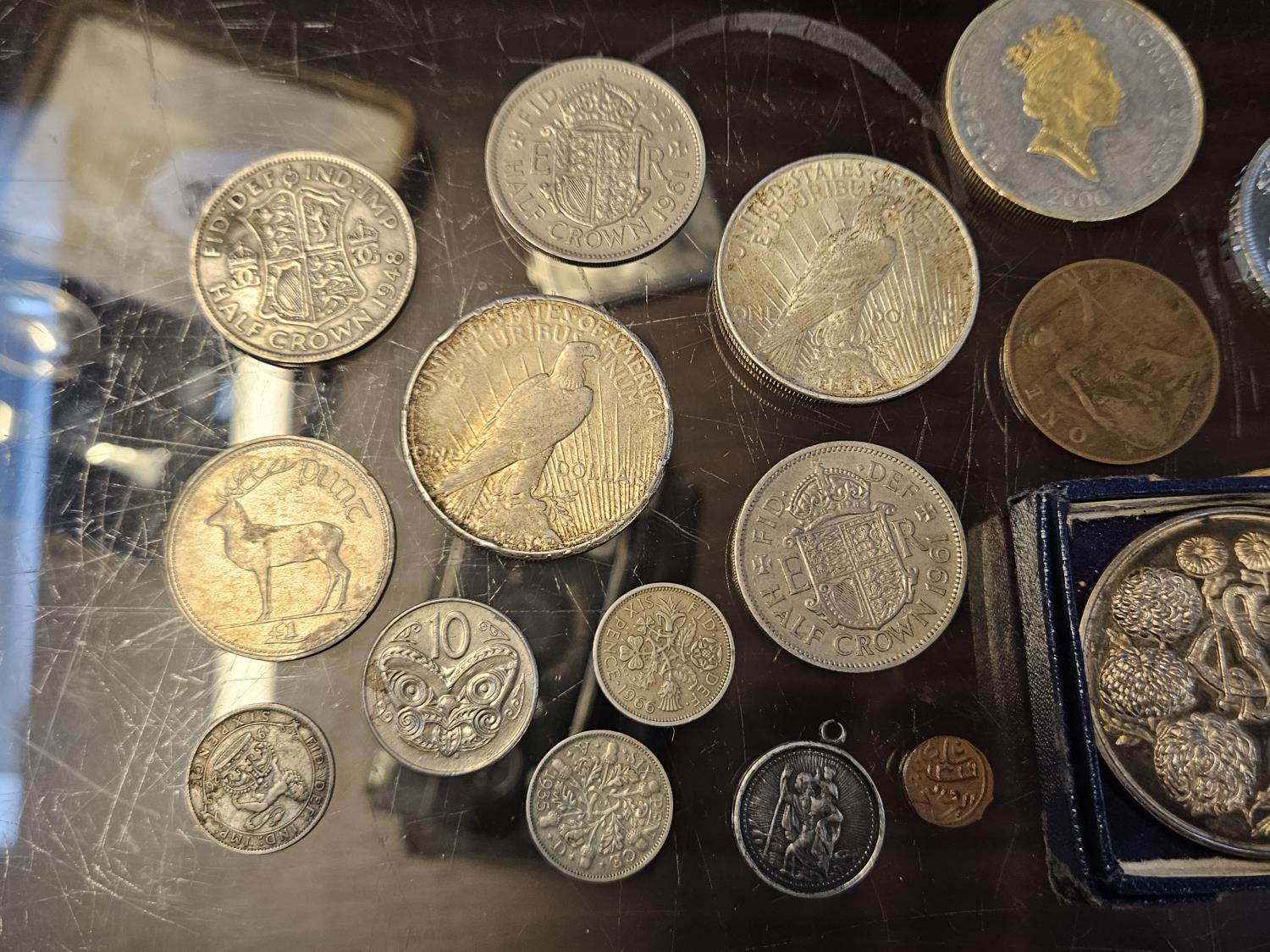 Collection of assorted Silver and other Coins inc. Victorian Silver Crowns, Silver Dollars etc - Image 3 of 3