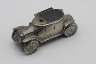 Edwardian Cast Metal Car Inkwell Germany c1910. Edwardian novelty cast metal car inkwell,Germany,