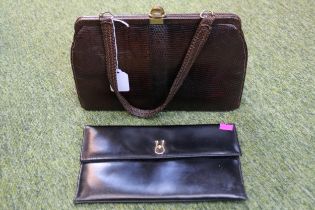 Vintage Mappin & Webb Faux Snake skin Handbag and a MacLaren of Norwich Clutch Bag