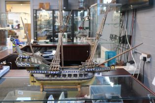 Carved Scratch built model of a Galleon 55cm in Height