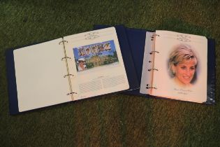 Diana Princess of Wales 1961 - 1997. 2 Albums of First Day covers