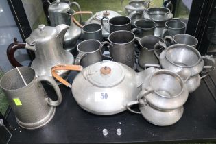 Collection of assorted Pewter Tableware inc Unity etc