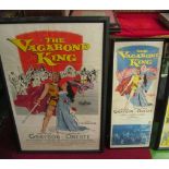 Two "Vagabond King" posters, two others, loose poster and an Opera House poster