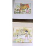 Gerald Howarth 3 watercolours House and Gardens