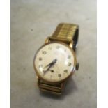 A gents 9ct gold Smiths watch