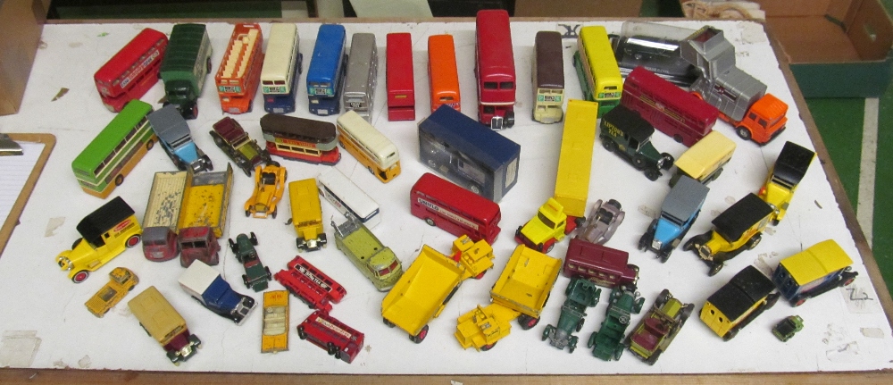 Various trucks and buses (in a drawer)