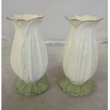 A pair Locke & Co. Worcester vases (both a/f)