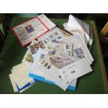 Loose souvenir stamp packs, FDC's etc