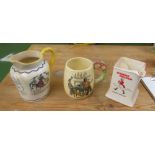 A Doulton seamans jug (crazed), Carlton Beer Tankard and Johnnie Walker Jug