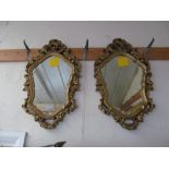 A pair of gilt mirrors