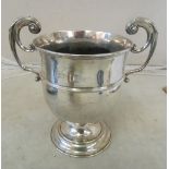 A silver two handled challenge cup 31 ozs