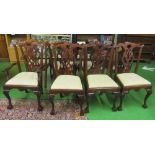 A set of 8 mahogany dining chairs