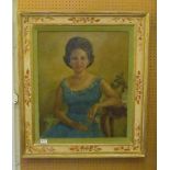A 1930s framed portrait of a lady