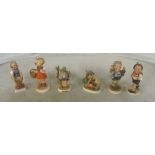 Six Hummel figures (three a/f)