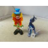 A Murano cat and clown