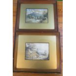 Four watercolours country scenes