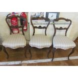 Three Victorian chairs