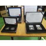 Silver £1 coin set, George & Dragon 2 coin set, Date stamp set and Civil War set