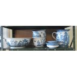 A Maling jug basin and four other pieces