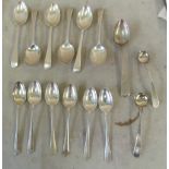Two sets six silver spoons and three others 7.6oz