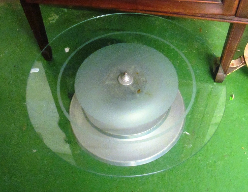 An Art Deco style standard lamp, a similar ceiling light and an ashtray - Image 2 of 3